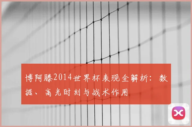 博阿滕2014世界杯表现全解析：数据、高光时刻与战术作用
